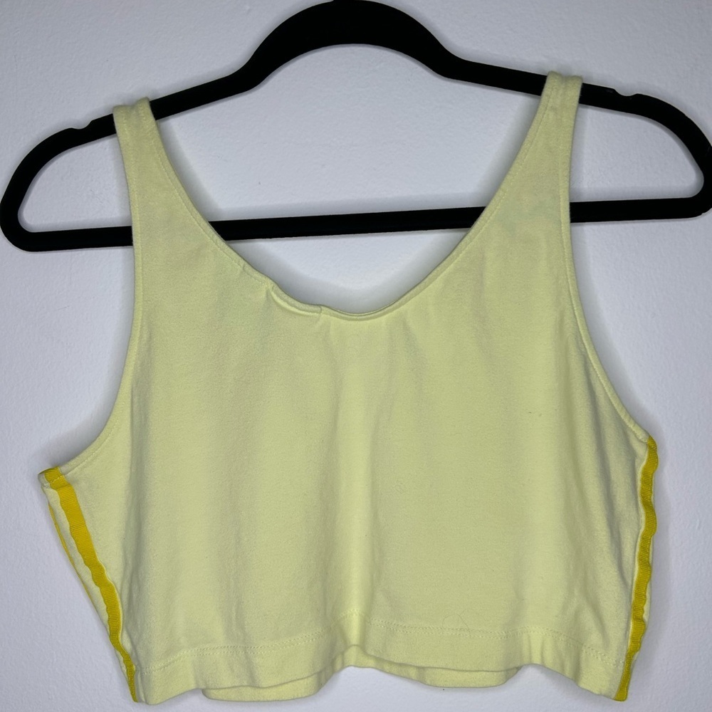 Adidas Originals Adicolor Classics 3-Stripes Short Tank Top Yellow - Picture 7 of 8